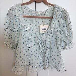 Doen lazuli blue sweetpea top